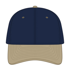 OTTO 11-018 ’OTTO Flex’ Fitted 6 Panel Low Profile Baseball Cap - Kha/Nvy - Kha/Nvy / 7 3/8’’ - 7 5/8’