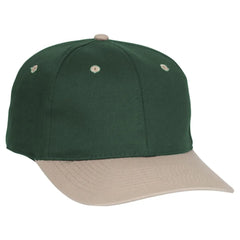 OTTO 11-018 ’OTTO Flex’ Fitted 6 Panel Low Profile Baseball Cap - Kha/Dk.Grn