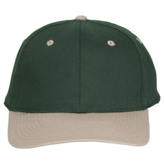 OTTO 11-018 ’OTTO Flex’ Fitted 6 Panel Low Profile Baseball Cap - Kha/Dk.Grn