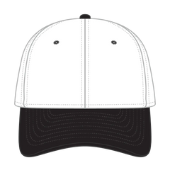 OTTO 11-194 ’OTTO Flex’ Fitted 6 Panel Low Profile Baseball Cap - Blk/Wht - Blk/Wht / 7’’ - 7 1/4’’