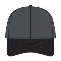 OTTO 11-194 ’OTTO Flex’ Fitted 6 Panel Low Profile Baseball Cap - Blk/Ch.Gry - Blk/Ch.Gry / 7’’ - 7 1/4’’