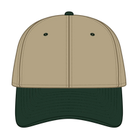 OTTO 11-194 ’OTTO Flex’ Fitted 6 Panel Low Profile Baseball Cap - Dk.Grn/Kha - Dk.Grn/Kha / 7’’ - 7 1/4’’