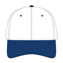 OTTO 11-194 ’OTTO Flex’ Fitted 6 Panel Low Profile Baseball Cap - Ryl/Wht - Ryl/Wht / 7 3/8’’ - 7 5/8’