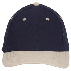 OTTO 11-194 ’OTTO Flex’ Fitted 6 Panel Low Profile Baseball Cap - Kha/Nvy
