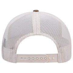 OTTO 112-1 6 Panel Mid Profile Mesh Back Trucker Cap - Coy.Brn/H.Gry/Lt.Khk - Coy.Brn/H.Gry/Lt.Khk / 7 3/8’’ - 7 5/8’’