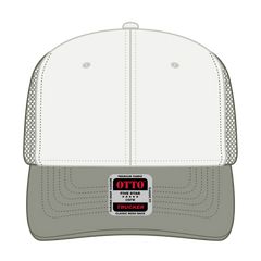 OTTO 112-1 6 Panel Mid Profile Mesh Back Trucker Cap - 215221- Ol.Grn/Lt.Khk/Ol.Grn - 215221- Ol.Grn/Lt.Khk/Ol.Grn / 7