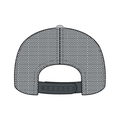 OTTO 112-1 6 Panel Mid Profile Mesh Back Trucker Cap - CharcoalGray/HeatherGray/CharcoalGray