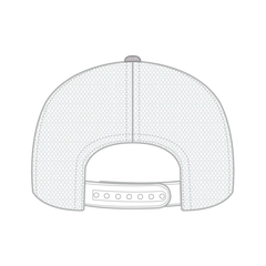 OTTO 112-1 6 Panel Mid Profile Mesh Back Trucker Cap - HeatherGray/HeatherGray/White