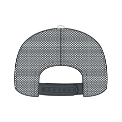 OTTO 112-1 6 Panel Mid Profile Mesh Back Trucker Cap - Ch.Gry/Wht/Ch.Gry - Ch.Gry/Wht/Ch.Gry / 7 3/8’’ - 7 5/8’’
