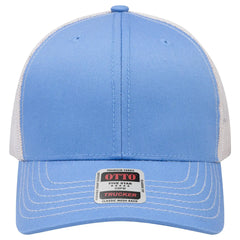 OTTO 112-1 6 Panel Mid Profile Mesh Back Trucker Cap - Col. Blue/Col.Blue/Stn.Gry - Col. Blue/Col.Blue/Stn.Gry / 7