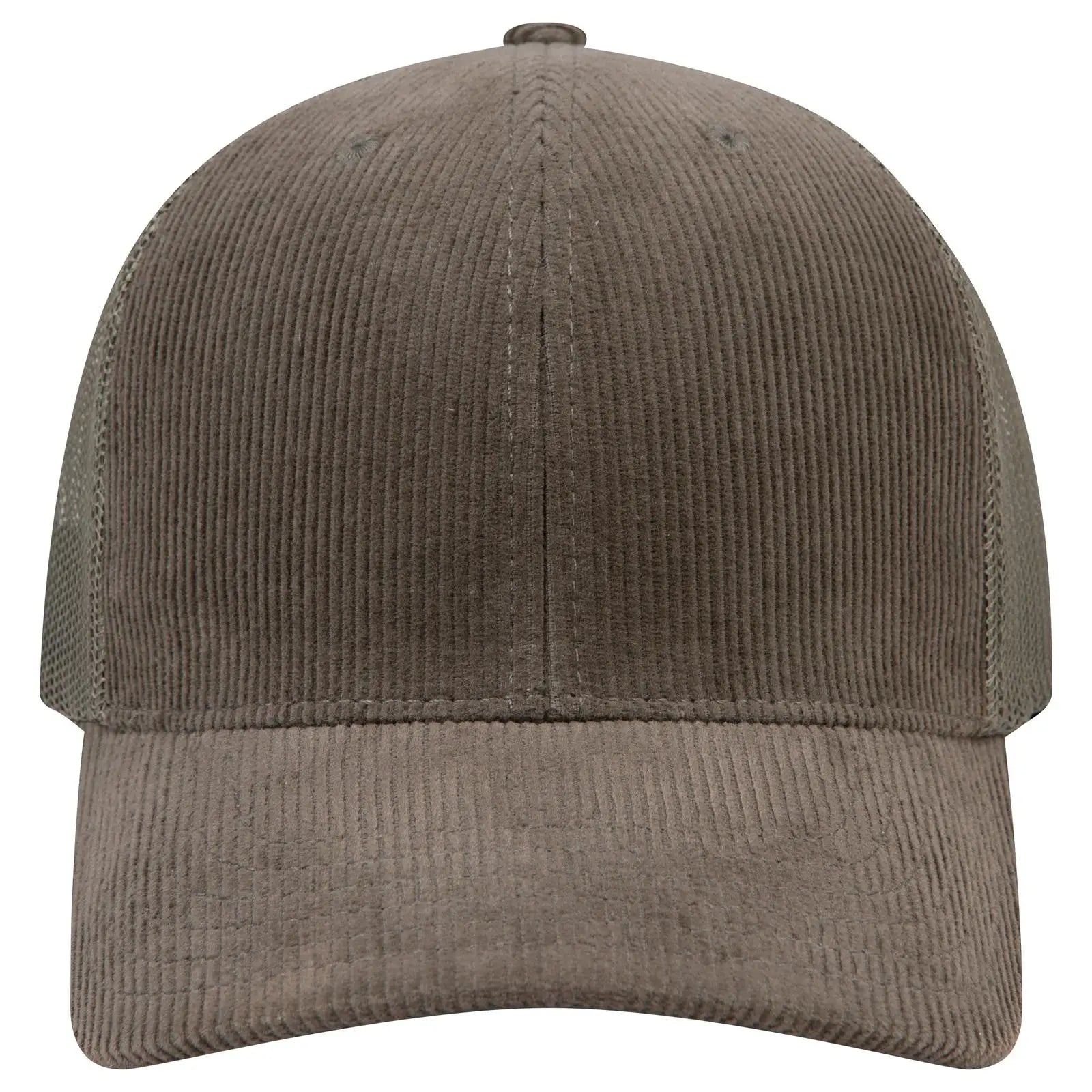 OTTO 112-1 6 Panel Mid Profile Mesh Back Trucker Cap - Dk Ol Grn - Dk Ol Grn / 7 3/8’’ - 7 5/8’’
