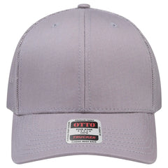 OTTO 112-1 6 Panel Mid Profile Mesh Back Trucker Cap - Gray - Gray / 7 3/8’’ - 7 5/8’’