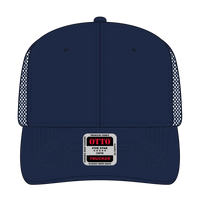OTTO 112-1 6 Panel Mid Profile Mesh Back Trucker Cap - Navy - Navy / 7 3/8’’ - 7 5/8’’