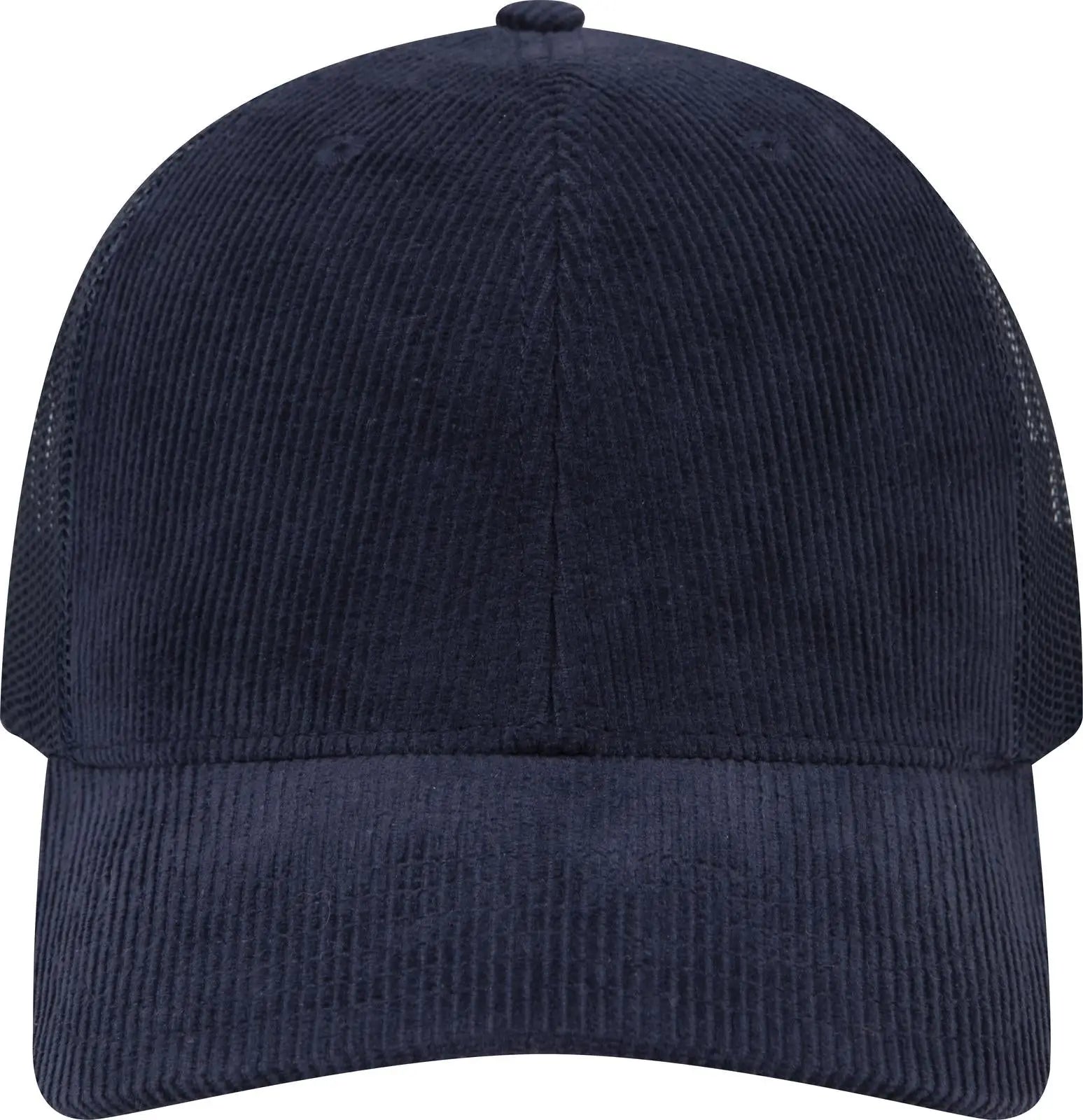 OTTO 112-1 6 Panel Mid Profile Mesh Back Trucker Cap - Nv Blu - Nv Blu / 7 3/8’’ - 7 5/8’’