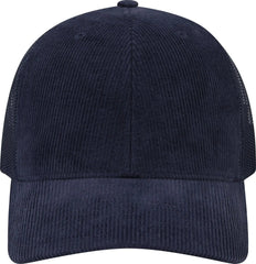 OTTO 112-1 6 Panel Mid Profile Mesh Back Trucker Cap - Nv Blu - Nv Blu / 7 3/8’’ - 7 5/8’’