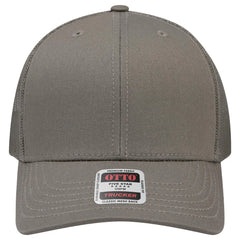OTTO 112-1 6 Panel Mid Profile Mesh Back Trucker Cap - Ol. Green - Ol. Green / 7 3/8’’ - 7 5/8’’