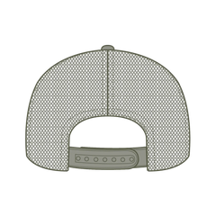 OTTO 112-1 6 Panel Mid Profile Mesh Back Trucker Cap - Ol. Green - Ol. Green / 7 3/8’’ - 7 5/8’’