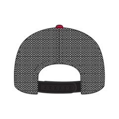 OTTO 112-1 6 Panel Mid Profile Mesh Back Trucker Cap - Red/Red/Blk - Red/Red/Blk / 7 3/8’’ - 7 5/8’’