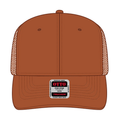 OTTO 112-1 6 Panel Mid Profile Mesh Back Trucker Cap - Tx. Orange - Tx. Orange / 7 3/8’’ - 7 5/8’’