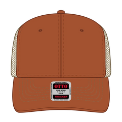 OTTO 112-1 6 Panel Mid Profile Mesh Back Trucker Cap - Tx.Org/Tx.Org/Kha - Tx.Org/Tx.Org/Kha / 7 3/8’’ - 7 5/8’’