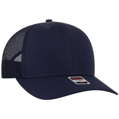 OTTO 112-3 6 Panel Mid Profile Mesh Back Trucker Cap - Navy - Navy / 7 3/8’’ - 7 5/8’’