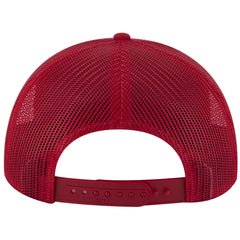 OTTO 112-3 6 Panel Mid Profile Mesh Back Trucker Cap - Red - Red / 7 3/8’’ - 7 5/8’’