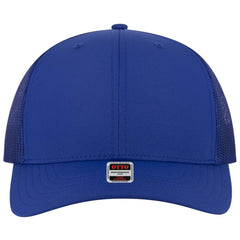 OTTO 112-3 6 Panel Mid Profile Mesh Back Trucker Cap - Royal - Royal / 7 3/8’’ - 7 5/8’’