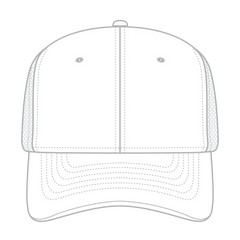 OTTO 112-3 6 Panel Mid Profile Mesh Back Trucker Cap - Wht - Wht / 7 3/8’’ - 7 5/8’’