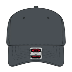 OTTO 1120-1 Seamless 6 Panel Mid Profile Mesh Back Trucker Cap - Char. Gray - Char. Gray / 7 3/8’’ - 7 5/8’’
