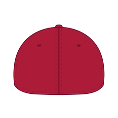 OTTO 12-1163 ’OTTO Flex’ Fitted 6 Panel Low Profile Baseball Cap - Red/Red/Wht