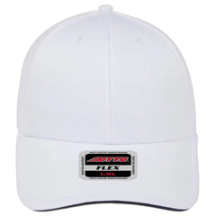 OTTO 12-1163 ’OTTO Flex’ Fitted 6 Panel Low Profile Baseball Cap - Wht/Wht/Nvy