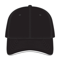 OTTO 12-1163 ’OTTO Flex’ Fitted 6 Panel Low Profile Baseball Cap - Blk/Blk/Wht - Blk/Blk/Wht / 7’’ - 7 1/4’’