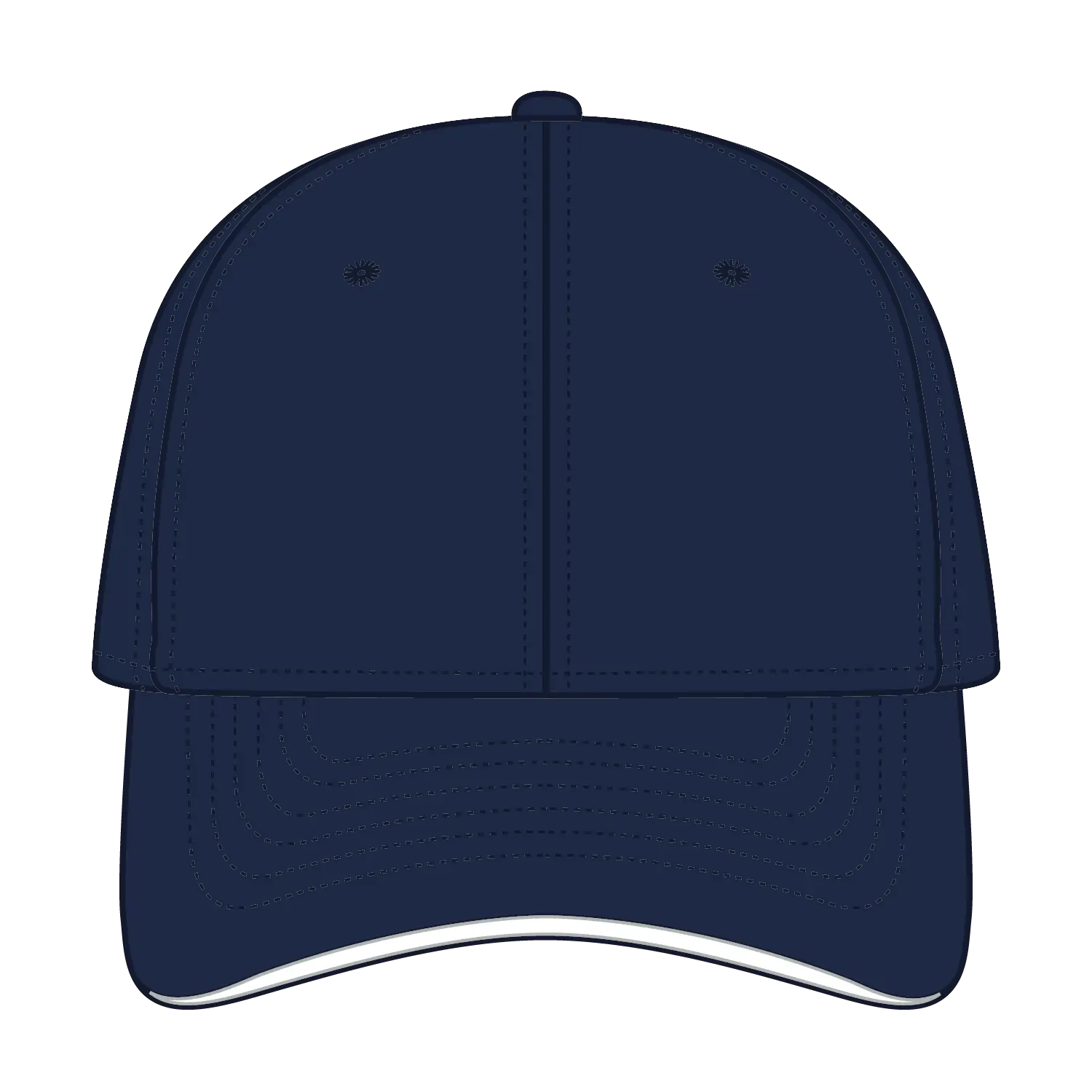 OTTO 12-1163 ’OTTO Flex’ Fitted 6 Panel Low Profile Baseball Cap - Nvy/Nvy/Wht - Nvy/Nvy/Wht / 7’’ - 7 1/4’’