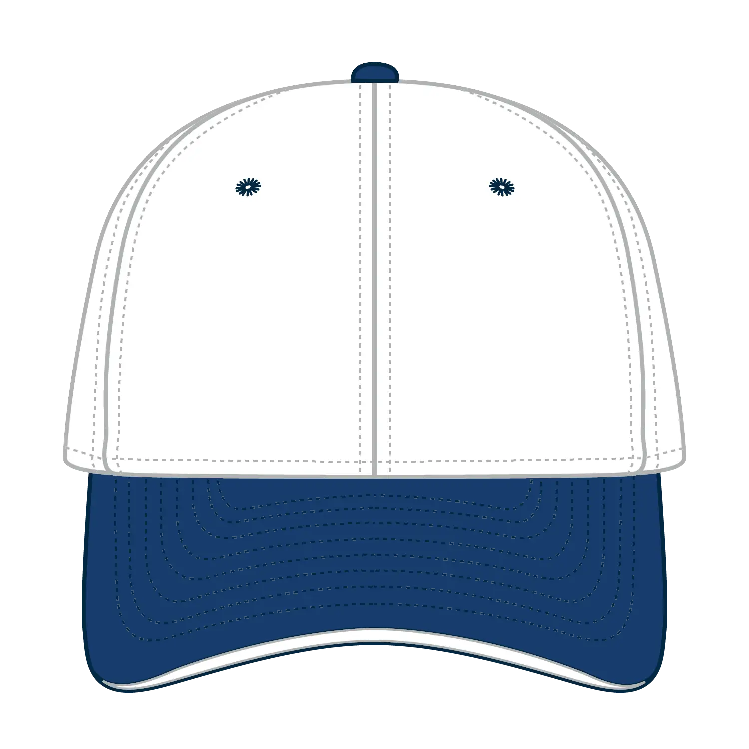 OTTO 12-267 ’OTTO Flex’ Fitted 6 Panel Low Profile Baseball Cap - Ryl/Wht/Wht - Ryl/Wht/Wht / 7’’ - 7 1/4’’