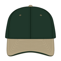 OTTO 12-267 ’OTTO Flex’ Fitted 6 Panel Low Profile Baseball Cap - Kha/Dk.Grn/Dk.Grn - Kha/Dk.Grn/Dk.Grn / 7’’ - 7 1/4’’