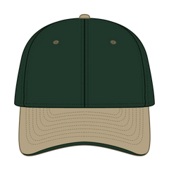 OTTO 12-267 ’OTTO Flex’ Fitted 6 Panel Low Profile Baseball Cap - Kha/Dk.Grn/Dk.Grn - Kha/Dk.Grn/Dk.Grn / 7’’ - 7 1/4’’