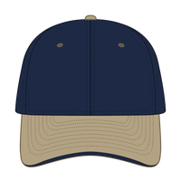 OTTO 12-267 ’OTTO Flex’ Fitted 6 Panel Low Profile Baseball Cap - Kha/Nvy/Nvy - Kha/Nvy/Nvy / 7’’ - 7 1/4’’