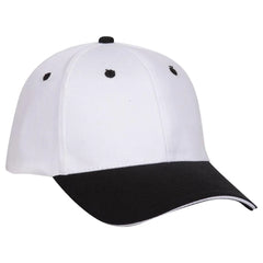 OTTO 12-267 ’OTTO Flex’ Fitted 6 Panel Low Profile Baseball Cap - Blk/Wht/Wht - Blk/Wht/Wht / 7’’ - 7 1/4’’