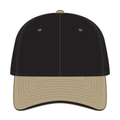 OTTO 12-267 ’OTTO Flex’ Fitted 6 Panel Low Profile Baseball Cap - Kha/Blk/Blk - Kha/Blk/Blk / 7’’ - 7 1/4’’