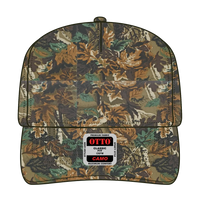 OTTO 120-838 Camouflage 5 Panel Mid Profile Baseball Cap - Lt.Lod/Brn/Kly - Lt.Lod/Brn/Kly / 6 1/2’’ - 7 5/8’’