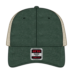 OTTO 121-1202 ’OTTO Comfy Fit’ 6 Panel Low Profile Mesh Back Trucker Cap - Dk.Grn/Dk.Grn/Kha - Dk.Grn/Dk.Grn/Kha / 7