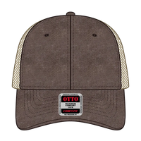 OTTO 121-1202 ’OTTO Comfy Fit’ 6 Panel Low Profile Mesh Back Trucker Cap - Dk.Brn/Dk.Brn/Kha - Dk.Brn/Dk.Brn/Kha / 7