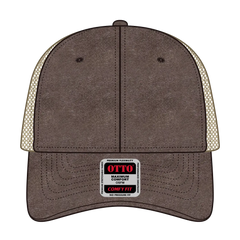 OTTO 121-1202 ’OTTO Comfy Fit’ 6 Panel Low Profile Mesh Back Trucker Cap - Dk.Brn/Dk.Brn/Kha - Dk.Brn/Dk.Brn/Kha / 7