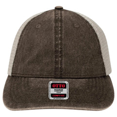 OTTO 121-1202 ’OTTO Comfy Fit’ 6 Panel Low Profile Mesh Back Trucker Cap - Dk.Brn/Dk.Brn/Kha - Dk.Brn/Dk.Brn/Kha / 7