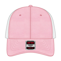 OTTO 121-1202 ’OTTO Comfy Fit’ 6 Panel Low Profile Mesh Back Trucker Cap - Pnk/Pnk/Wht - Pnk/Pnk/Wht / 7 3/8’’ - 7 5/8’’