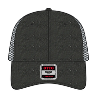 OTTO 121-1202 ’OTTO Comfy Fit’ 6 Panel Low Profile Mesh Back Trucker Cap - Blk/Blk/Ch.Gry - Blk/Blk/Ch.Gry / 7 3/8’’