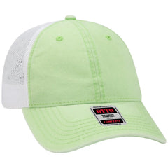 OTTO 121-1202 ’OTTO Comfy Fit’ 6 Panel Low Profile Mesh Back Trucker Cap - Lime/Lime/Wht - Lime/Lime/Wht / 7 3/8’’ - 7