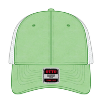 OTTO 121-1202 ’OTTO Comfy Fit’ 6 Panel Low Profile Mesh Back Trucker Cap - Lime/Lime/Wht - Lime/Lime/Wht / 7 3/8’’ - 7