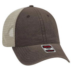 OTTO 121-1202 ’OTTO Comfy Fit’ 6 Panel Low Profile Mesh Back Trucker Cap - Dk.Brn/Dk.Brn/Kha - Dk.Brn/Dk.Brn/Kha / 7