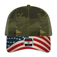 OTTO 121-1281 6 Panel Low Profile Mesh Back Trucker Dad Cap - Camo 008 - Camo 008 / 7 3/8’’ - 7 5/8’’
